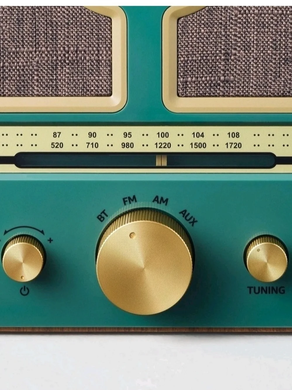 Hearth & Hand Teal and Gold Retro Radio Wall Clock